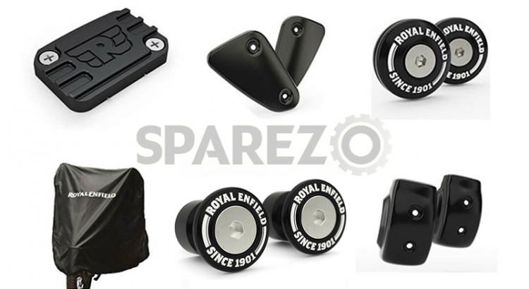 Genuine Royal Enfield Interceptor 650 Accessory Products Combo Pack 6 Items - SPAREZO